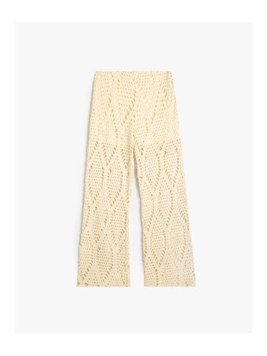 Koton X Melis Agazat - Crochet Trousers Half Lined Wide Leg