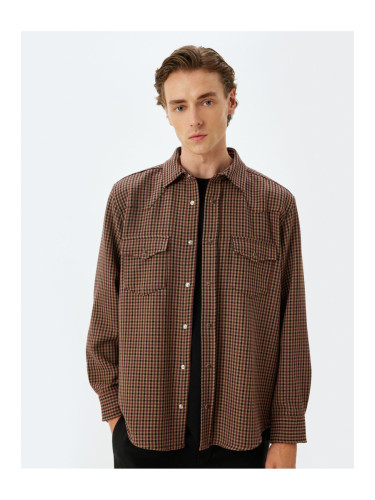 Koton Red Plaid Men's Adult Shirt