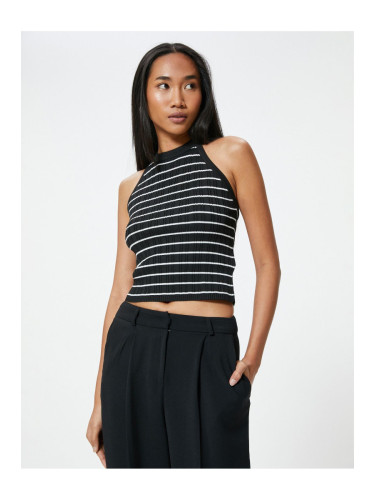 Koton Striped Barbell Neck Sleeveless Knit Top