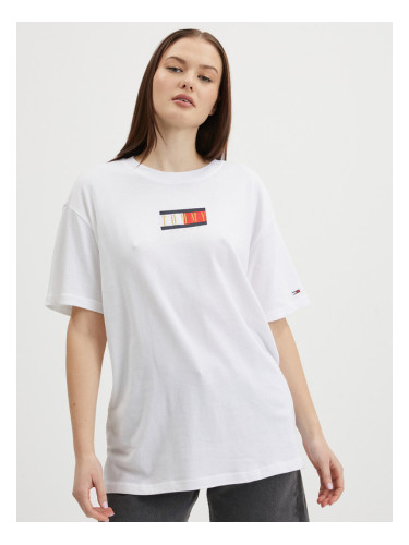 Tommy Jeans Vintage Flag Print T-shirt Byal