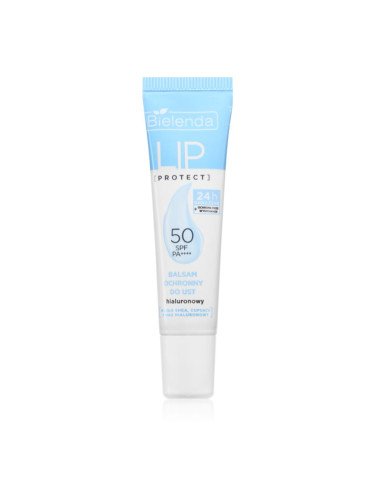 Bielenda Lip Protect Protective Moisturising Lip Balm SPF50 with Hyaluronic Acid хидратиращ балсам за устни 10 гр.