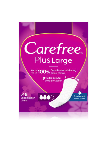 Carefree Plus Large Fresh Scent дамски превръзки 48 бр.