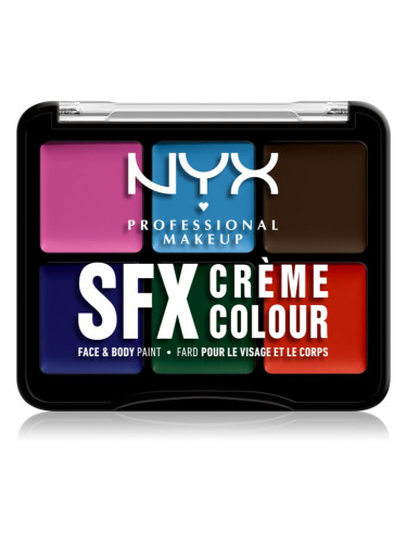 NYX Professional Makeup Halloween SFX Paints мултифункционална палитра за тяло и лице цвят 02 Secondary 6 гр.