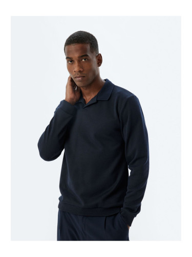 Koton Polo Neck Sweater Boxy Long Sleeve Cotton Blend