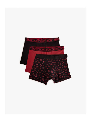 Koton 3-Piece Boxer Set Game Printed Multicolored Cotton