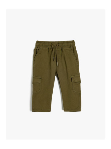 Koton Cargo Pants Tie Waist Pocket Cotton