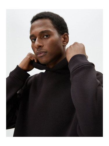 Koton Basic Oversize Hoodie Gather Detailed Long Sleeve