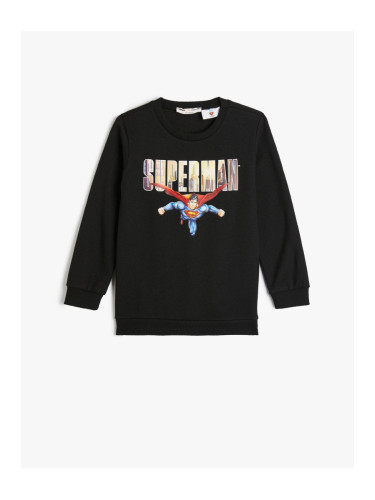 Koton Spiderman Sweat Licensed Long Sleeve Crew Neck Raised