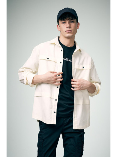 DEFACTO Relax Fit Cotton Long Sleeve Shirt Jacket