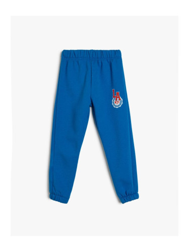 Koton Tracksuit Bottoms with Tied Waist and College Printed Pocket Detail