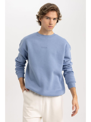 DEFACTO Boxy Fit Crew Neck Printed Sweatshirt