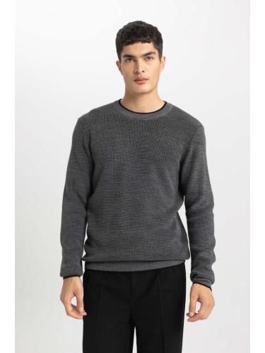 DEFACTO Standard Fit Crew Neck Sweater