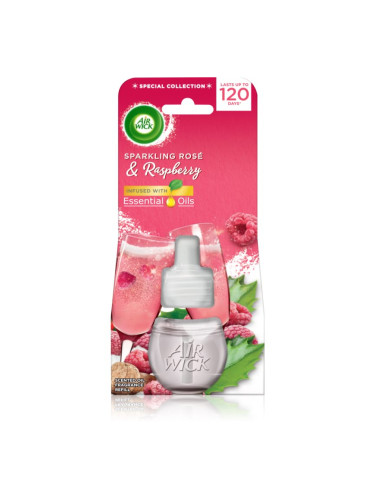 Air Wick Sparkling Rose & Raspberry електрически уред за освежаване на въздуха пълнител 19 мл.