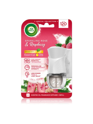 Air Wick Electric Sparkling Rose & Raspberry електрически уред за освежаване на въздуха с пълнител 19 мл.