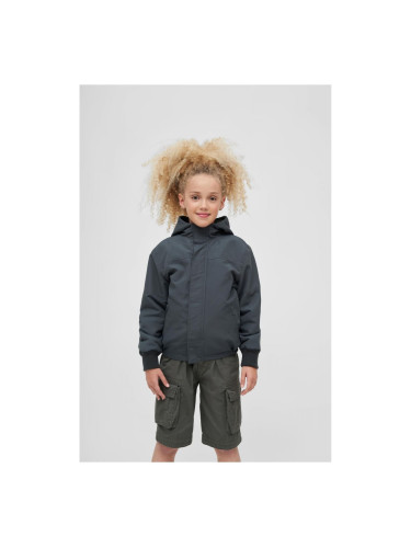 Children's windbreaker with front zipper anthracite