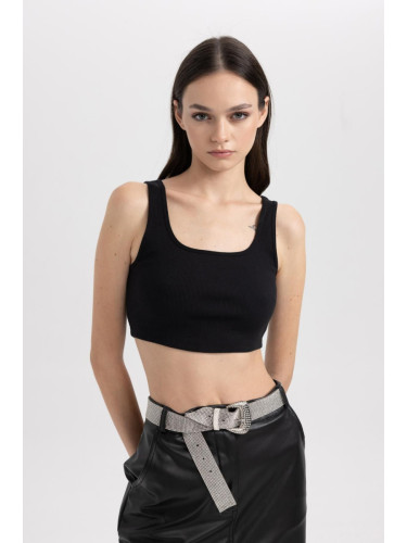 DEFACTO Fitted Square Collar Ribbed Camisole Athlete