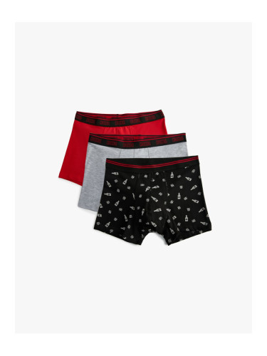 Koton 3-Piece Boxer Set Printed Cotton