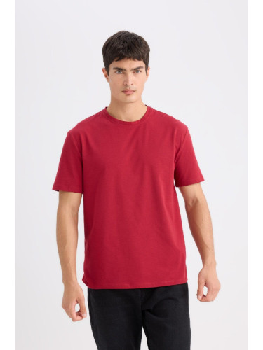 DEFACTO New Regular Fit Crew Neck Basic Plain Short Sleeve T-Shirt