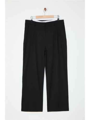 Trendyol Curve Black Plus Size Woven Trousers