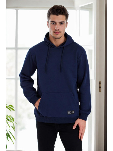 34605 Dewberry Kangaroo Pocket Hoody Mens Sweatshirt-NAVY