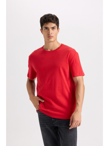 DEFACTO New Regular Fit Crew Neck Basic Plain Short Sleeve T-Shirt