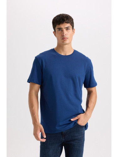 DEFACTO New Regular Fit Crew Neck Basic Plain Short Sleeve T-Shirt