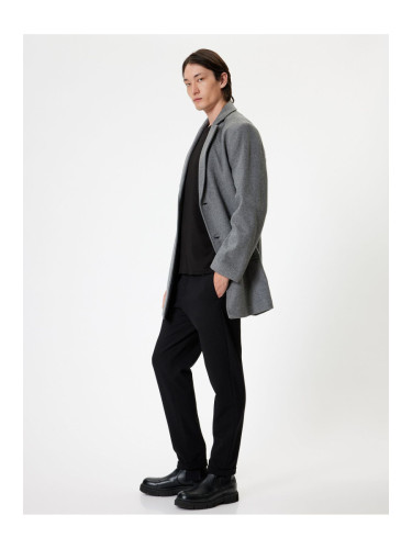 Koton Slim Fit Stretch Coat with Pocket Detail