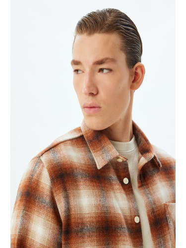 Koton Lumberjack Shirt Long Sleeve Pocket Detail