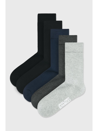 5PACK бамбукови чорапи JACK AND JONES JACBasic по-дълги