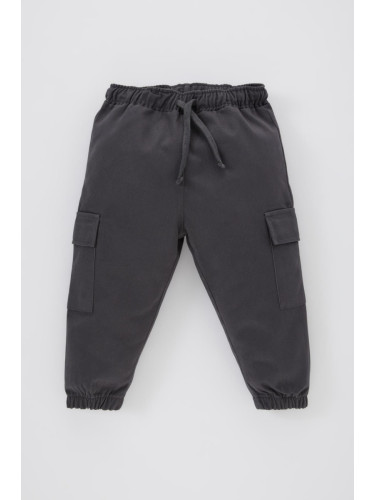 DEFACTO Baby Boy Basic Cargo Pocket Gabardine Trousers