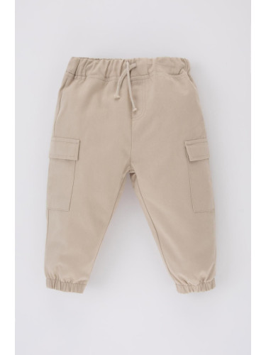 DEFACTO Baby Boy Cargo Pocket Straight Leg Gabardine Trousers