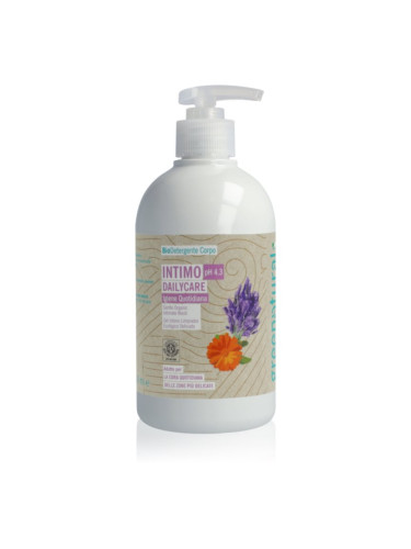 Greenatural Intimate Wash Gel Dailycare pH 4,3 BIO гел за интимна хигиена с успокояващ ефект Lavender 500 мл.