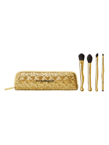 MAC Cosmetics Holiday Golden Touch Mini Brush Kit подаръчен комплект (с четка)