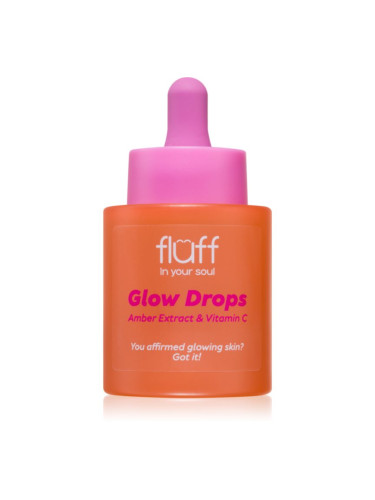 Fluff Glow Drops озаряващ серум с витамин С Amber Extract 30 мл.