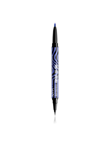 NYX Professional Makeup Beetlejuice Pinstripe Duo Liner очна линия 2 в 1 цвят 02 Purple Chrome 0,5 мл.