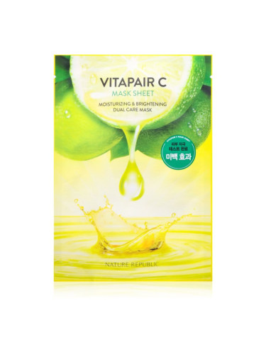 NATURE REPUBLIC Vitapair C Mask Sheet платнена маска с озаряващ и хидратиращ ефект 25 мл.