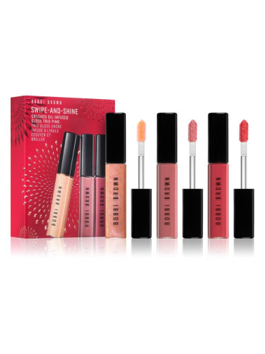 Bobbi Brown Holiday Swipe-and-Shine Crushed Oil-Infused Gloss Trio комплект хидратиращ блясък за устни