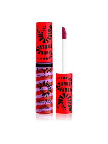 NYX Professional Makeup Beetlejuice Sandworm Swirl блестящ гланц за устни цвят 03 Red 8 мл.