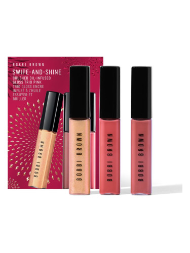 Bobbi Brown Holiday Swipe-and-Shine Crushed Oil-Infused Gloss Trio комплект хидратиращ блясък за устни