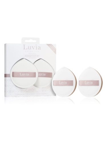 Luvia Cosmetics The Puffys Makeup Puff Set велурен тампон за пудра Elegance 2 бр.