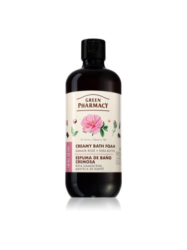 Green Pharmacy Damask Rose & Shea Butter Bath Foam кремообразна пяна за вана с масло от шеа 500 мл.