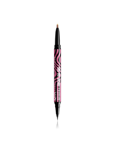 NYX Professional Makeup Beetlejuice Pinstripe Duo Liner очна линия 2 в 1 цвят 01 Pink Chrome 0,5 мл.