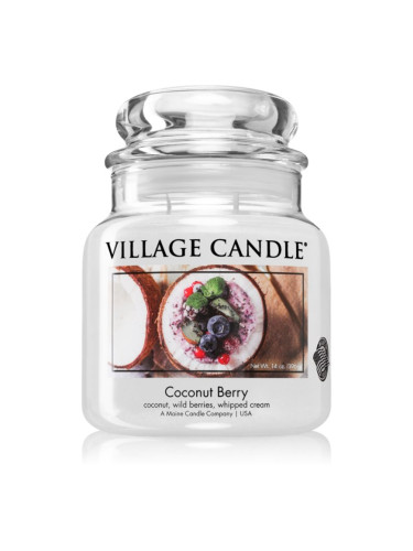 Village Candle Coconut Berry ароматна свещ 396 гр.