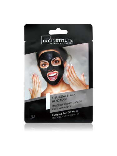 IDC Institute Charcoal Blackhead Mask отлепяща се маска против черни точки с активен въглен 15 гр.