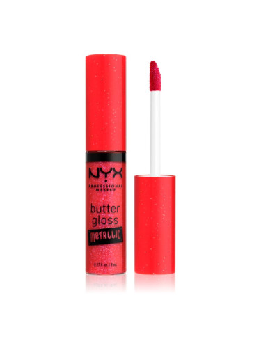 NYX Professional Makeup Butter Gloss Metallic гланц за устни с метален ефект цвят 09 Blood 8 мл.