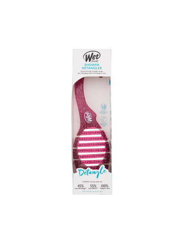 Wet Brush Shower Detangler Четка за коса за жени 1 бр Нюанс Pink Glitter