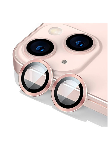 Протектор задна камера метални рингове MBX за iPhone 15, 15 Plus, Розов