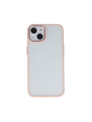 Силиконов кейс bSmart Silicone Satin Matt Case, За iPhone 16 (6.1), Бледорозов