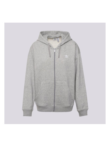 Adidas Суитчър С Качулка Ess Fz Hoodie дамски Дрехи Суичъри IY9622 Сив