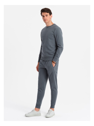 Ombre BASIC men's cotton sweatshirt set BASIC sweatshirt + joggers